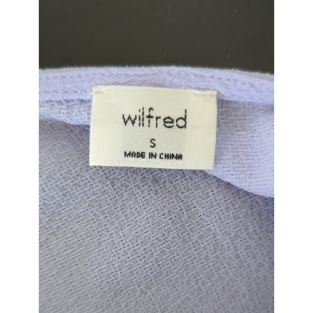 Wilfred Aritzia Lilac Peplum Blouse Size S Flowy Feminine Top - Picture 3 of 7